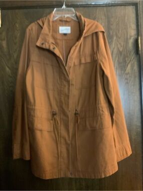 Universal Thread Rust Orange Hooded Utility Jacket